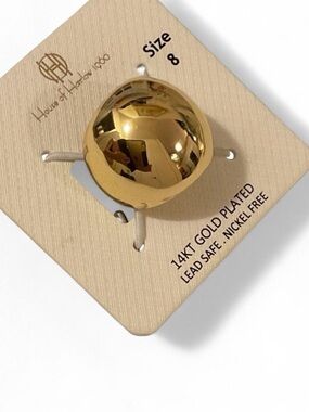 NWT House of Harlow Gold Ring Sz 8